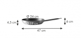 Сковорода GrandCHEF ø 24 см, длинная ручка