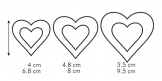 Двухсторонние формочки сердечки DELÍCIA, 6 размеров