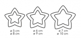 Двухсторонние формочки звезды DELÍCIA, 6 размеров