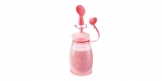 Гибкая бутылочка PAPU PAPI 200 мл, с ложечкой, розовая
