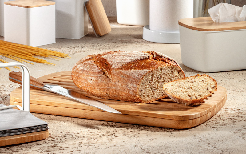 Krájecí deska - prkénko s prostorem pro drobky na chléb Tescoma ONLINE - obrázek