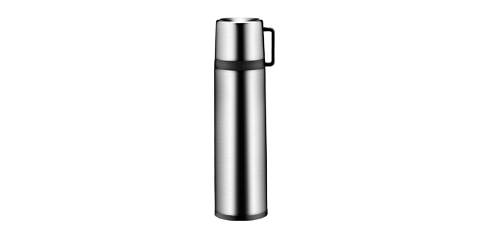Isolierflasche mit Tasse CONSTANT 1,0 l, aus Edelstahl