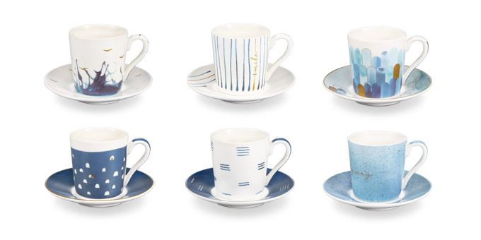 Taza de café con plato myCOFFEE, 6 pzs, Deep blue