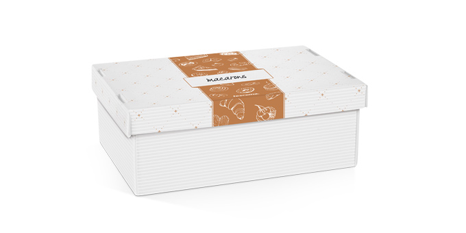 Schachtel für Gebäck und Delikatessen DELÍCIA, 28 x 18 cm