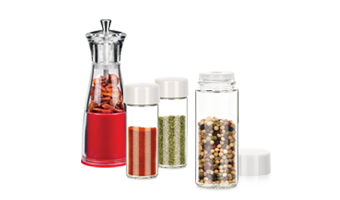 Spice jars and spice grinders