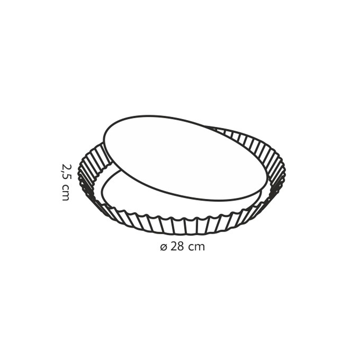 Forma de tarte ondulada desmontável DELÍCIA ø 28 cm
