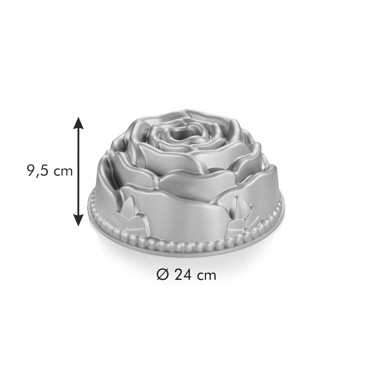 Forma bábovka vysoká DELÍCIA ø 24 cm, ruža