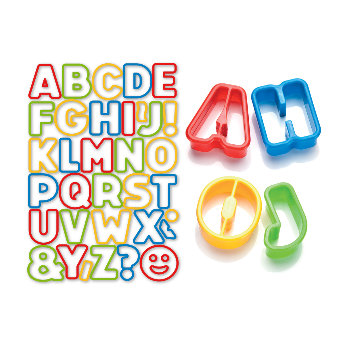Wykrawacze alfabet DELÍCIA KIDS, 34 szt.