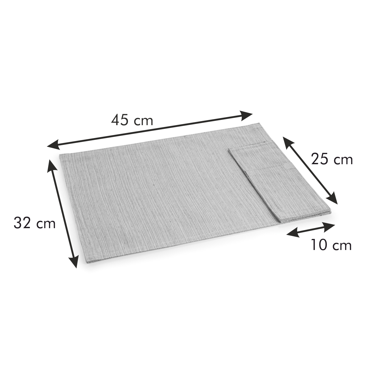 Base individual de tecido com bolso para talheres FLAIR LOUNGE, 45 x 32 cm