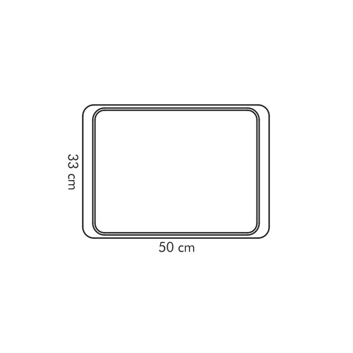 Tabuleiro FLAIR com base antideslizante, 50x33 cm