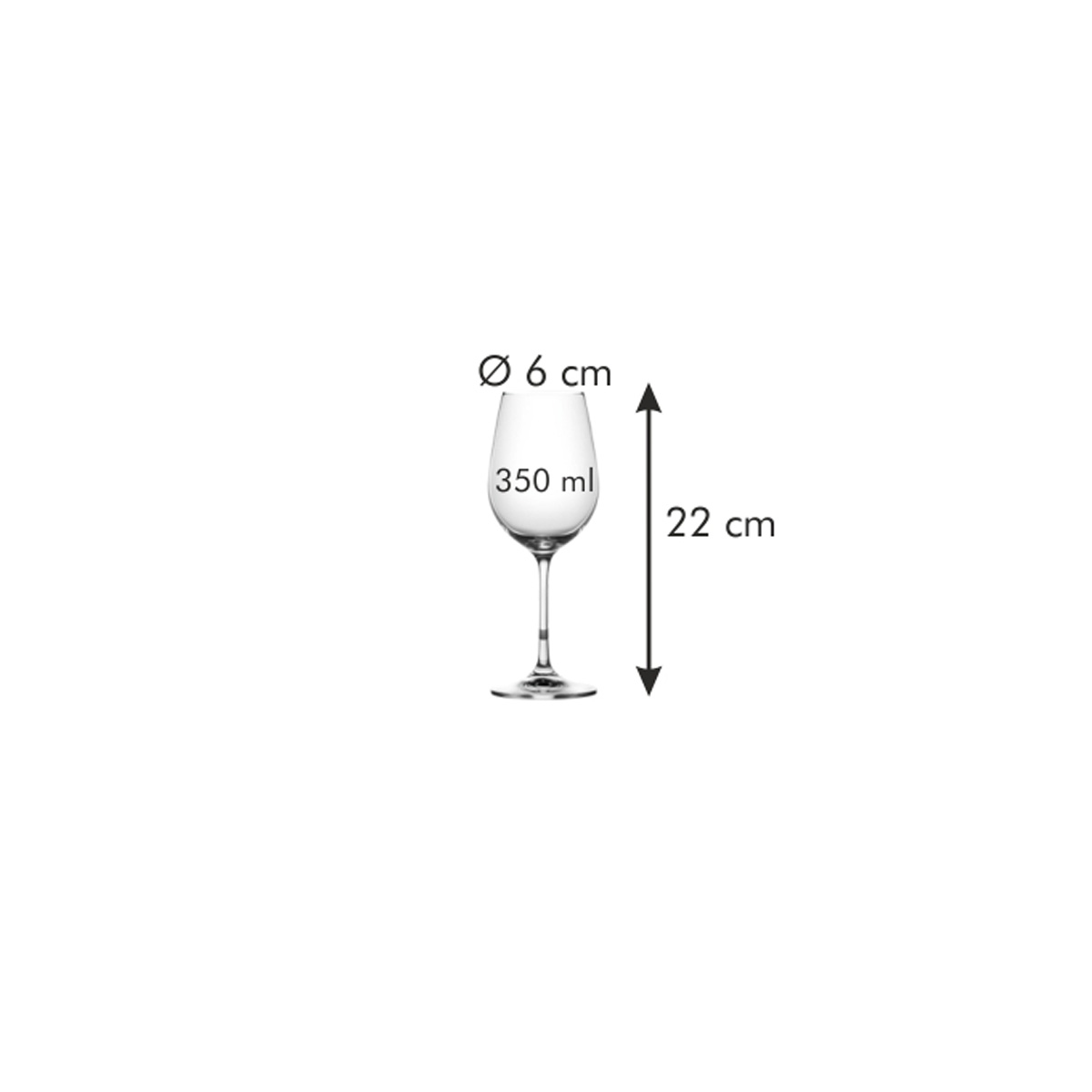 Sklenice na víno UNO VINO 350 ml, 6 ks