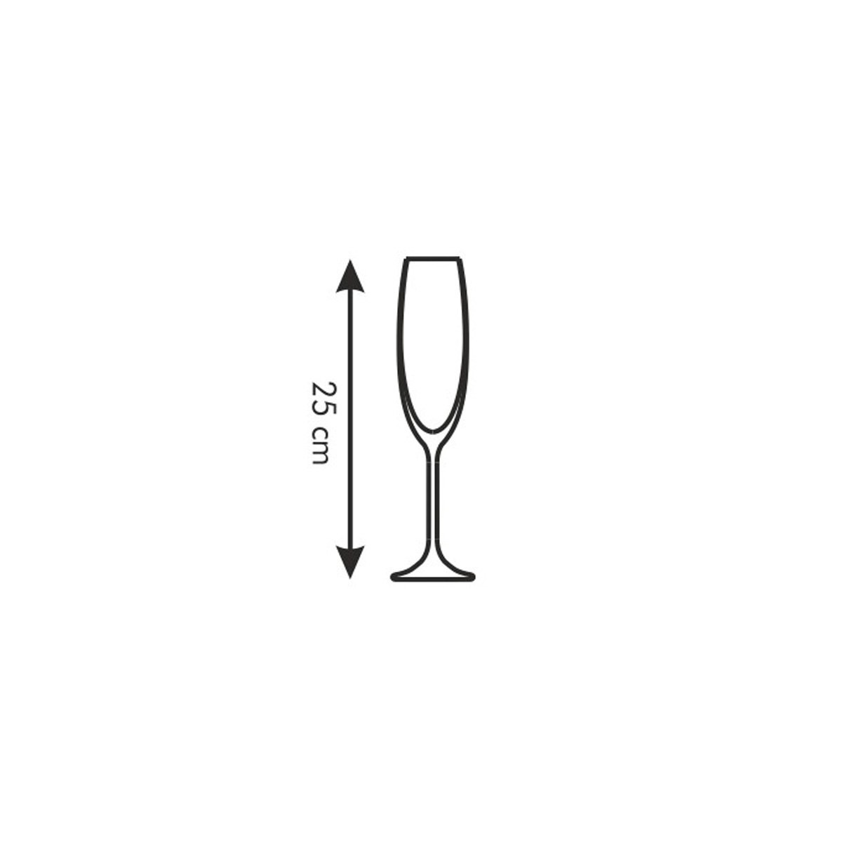 Poháre na šampanské Sommelier 210 ml, 6 ks