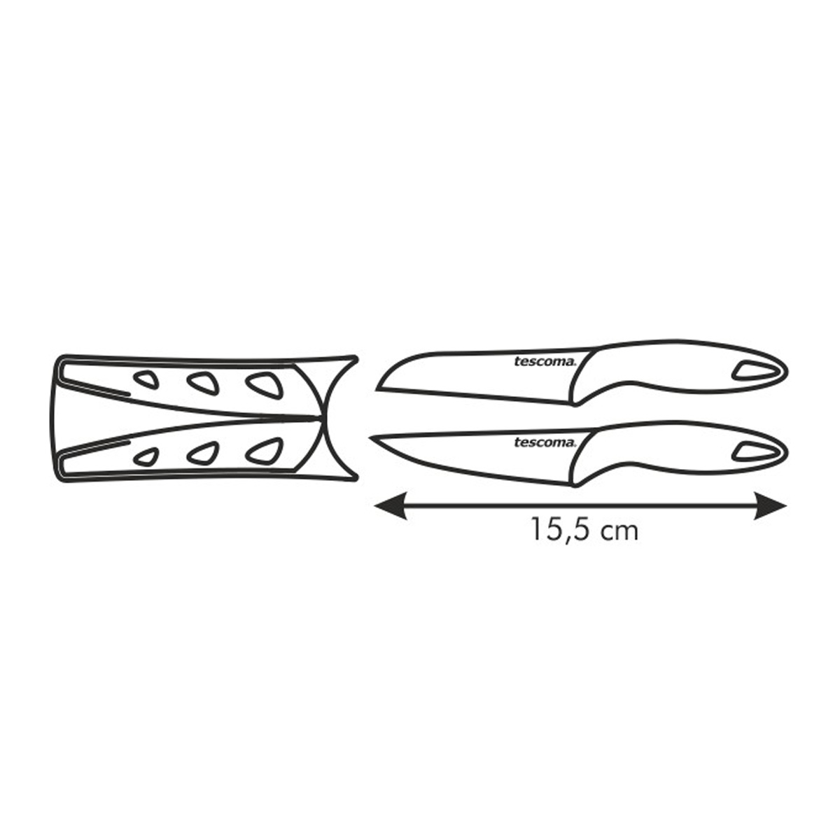 Mini facas PRESTO 6 cm, conj. de 2