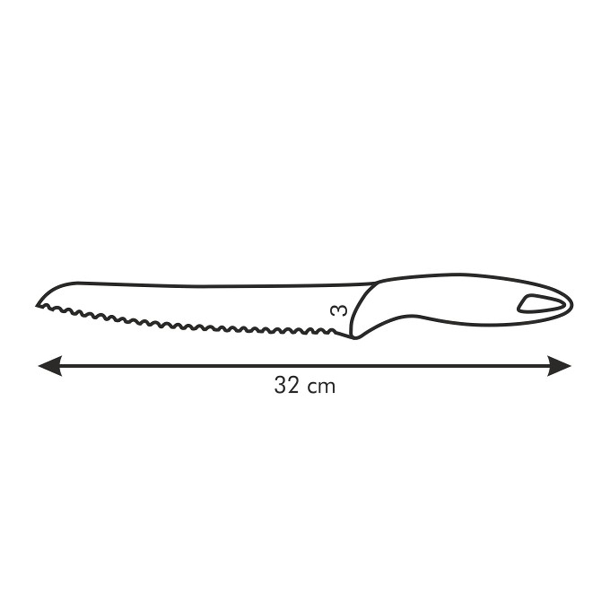 Nôž na chlieb PRESTO 20 cm