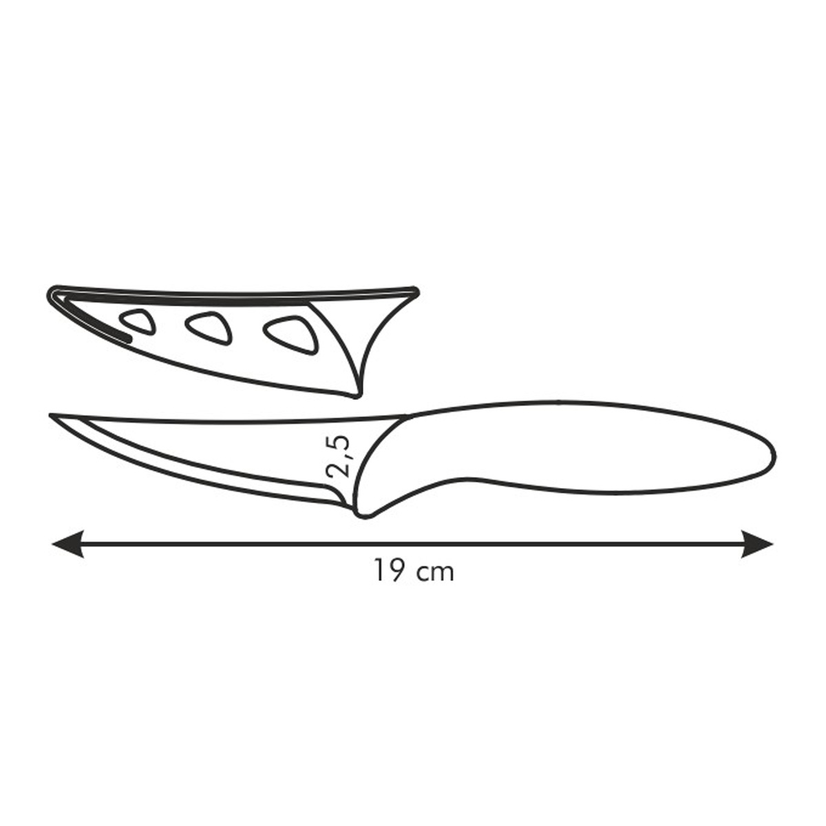 Nóż antyadhezyjny uniwersalny PRESTO TONE 8cm