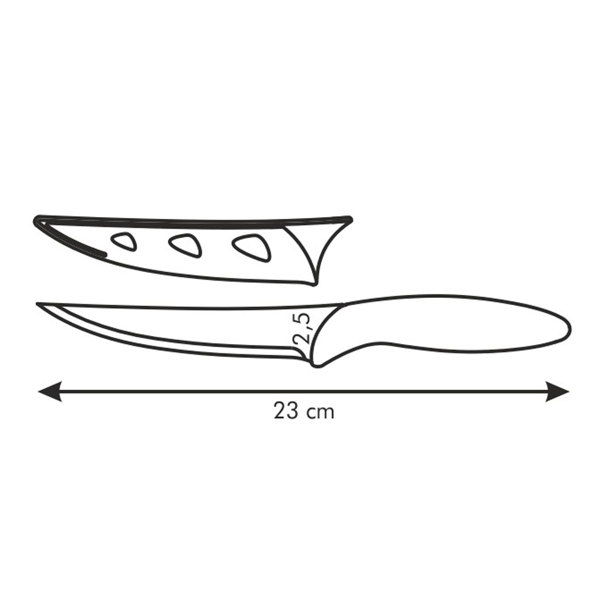 Nóż antyadhezyjny uniwersalny PRESTO TONE 12cm