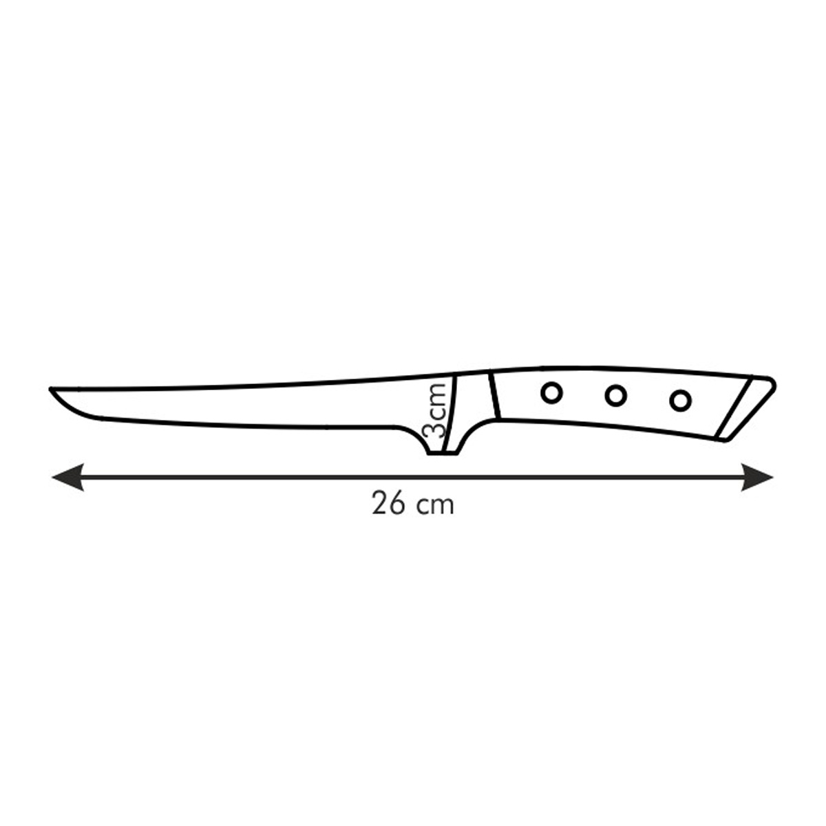 Nóż do usuwania kości AZZA 13 cm