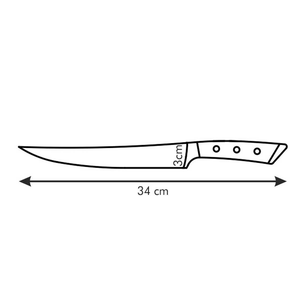 Nóż do porcjowania AZZA 21 cm