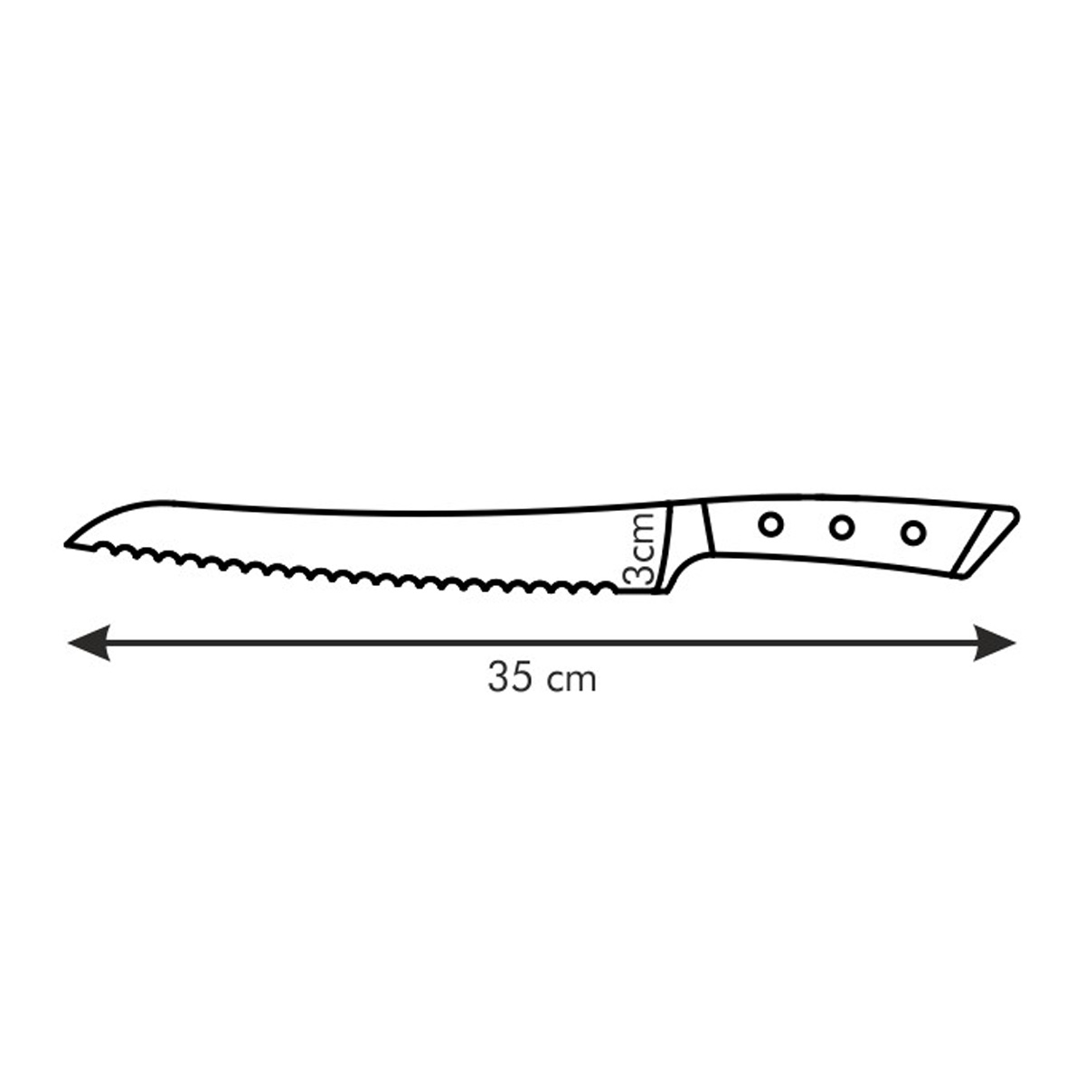 Nóż do chleba AZZA 22 cm