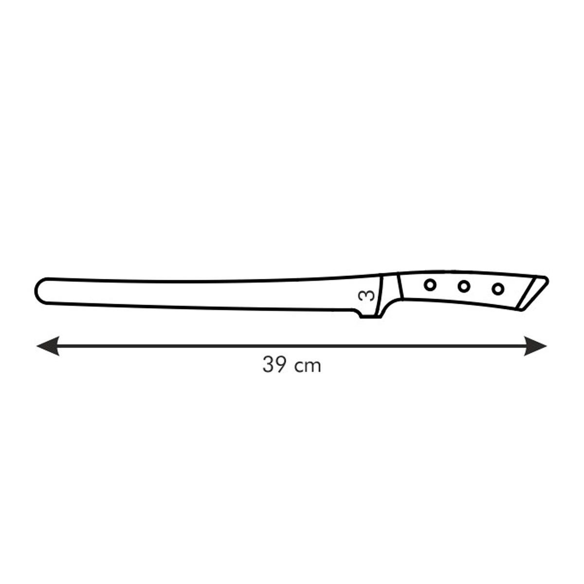 Nóż do szynki AZZA 26 cm