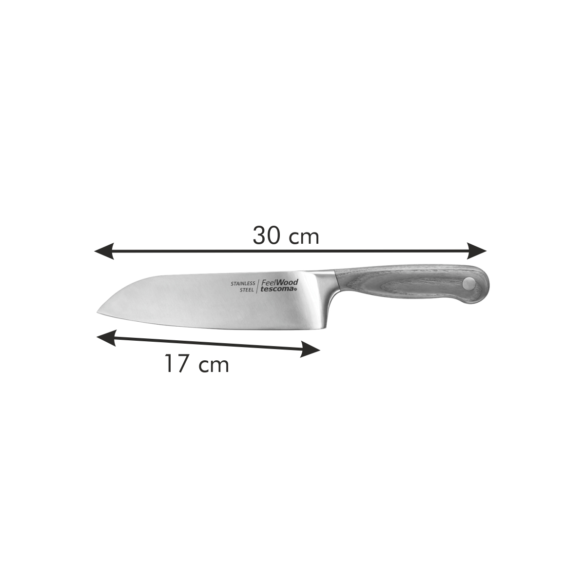 Nóż Santoku FEELWOOD 17 cm
