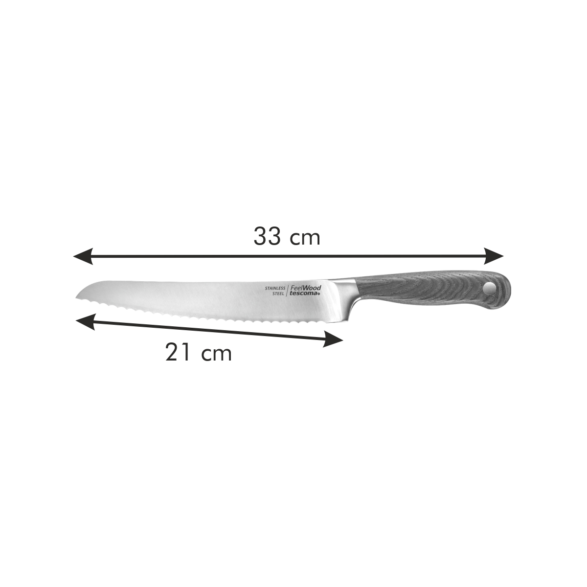 Nůž na chléb FEELWOOD 21 cm