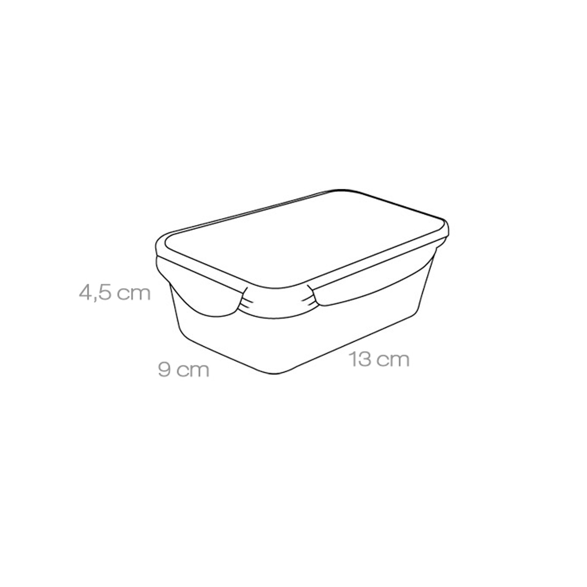 Caixa rectangular FRESHBOX 0.2 l