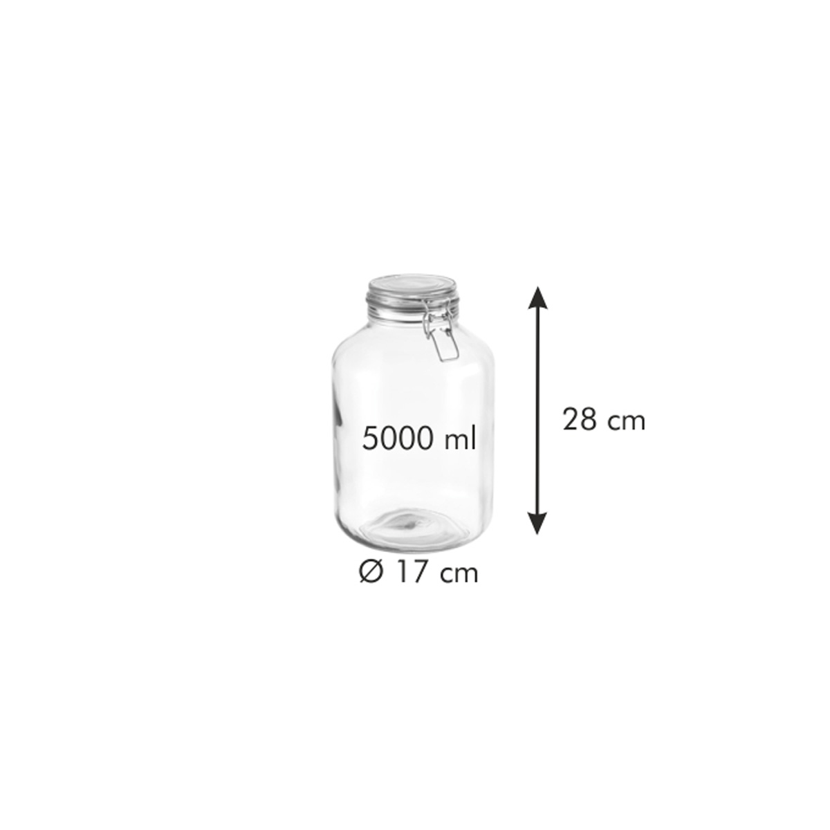 Zavařovací sklenice s klipem TESCOMA DELLA CASA 5000 ml