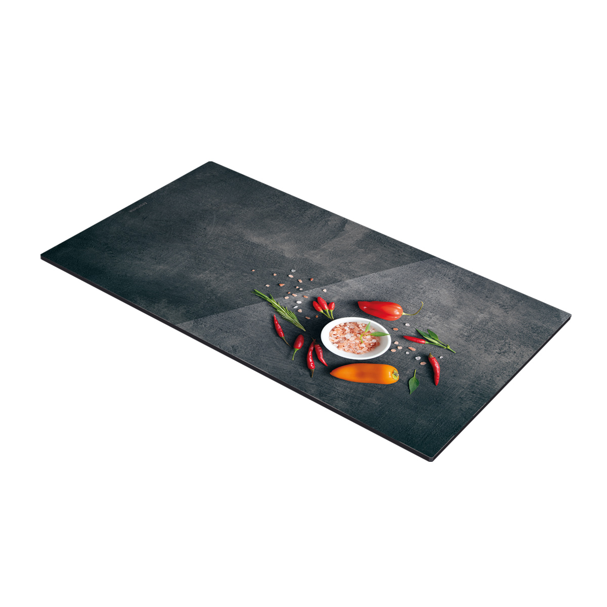 Szklana płyta ochronna na kuchenkę ONLINE 30 x 52 cm, sól i chilli