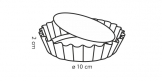 DELÍCIA Hullámos szélű, kivehető belsejű sütőforma ø 10 cm, 4 db