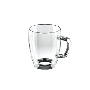 Glass mug CREMA 400 ml