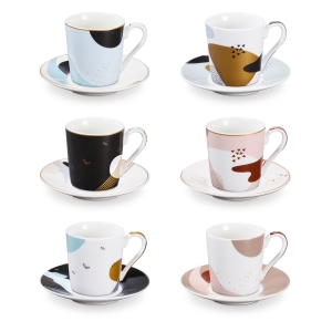 Espresso cup with saucer myCOFFEE, 6 pcs, Moon