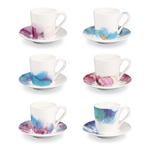 Espresso cup with saucer myCOFFEE, 6 pcs, Ametyst