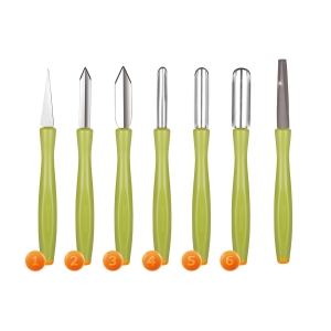 Papaba Fruit Carving Tools 4pcs/set Wear-resistant Eco-Friendly Useful Labor-saving Compact Fruit Carving Tools, Men's, Size: One size, Green