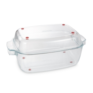 Roaster with lid GrandCHEF 40 x 26 cm, glass