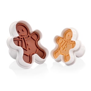 Cookie cutters with stamp DELÍCIA, 2 pcs, figures