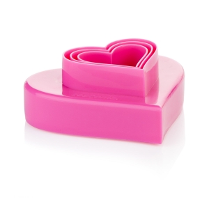 Double-sided cookie cutters hearts DELÍCIA, 6 sizes