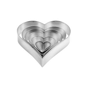 Heart-shaped cookie cutters DELÍCIA, 6 pcs