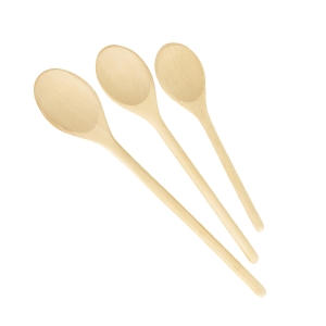 Oval stirring spoons WOODY, set of 3