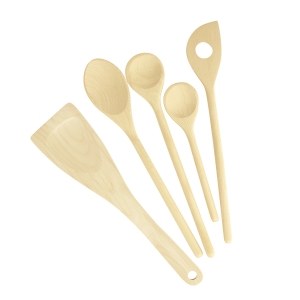 Cooking spoons and turner WOODY, set of 5