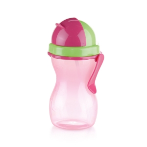 Baby bottle with drinking straw BAMBINI 300 ml