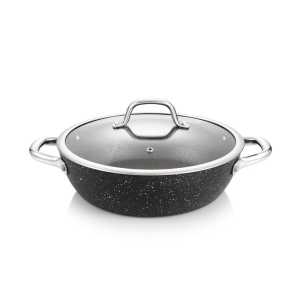 Deep frying pan PRESIDENT Stone with cover ø 26 cm