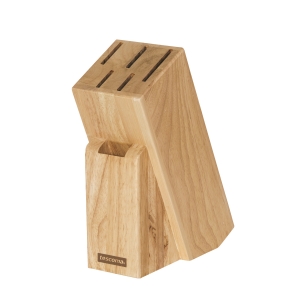 Block WOODY for 5 knives, poultry shears