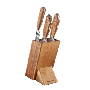 Knife block FEELWOOD, with 5 knives