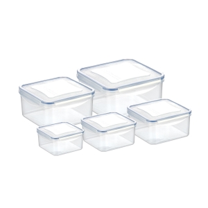 Container FRESHBOX 5 pcs, square
