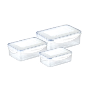 Container FRESHBOX 3 pcs, 1.0, 1.5, 2.5 l, rectangular