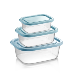 Freezer containers 4FOOD, 3 pcs, 0,5 - 1,0 - 2,0 l