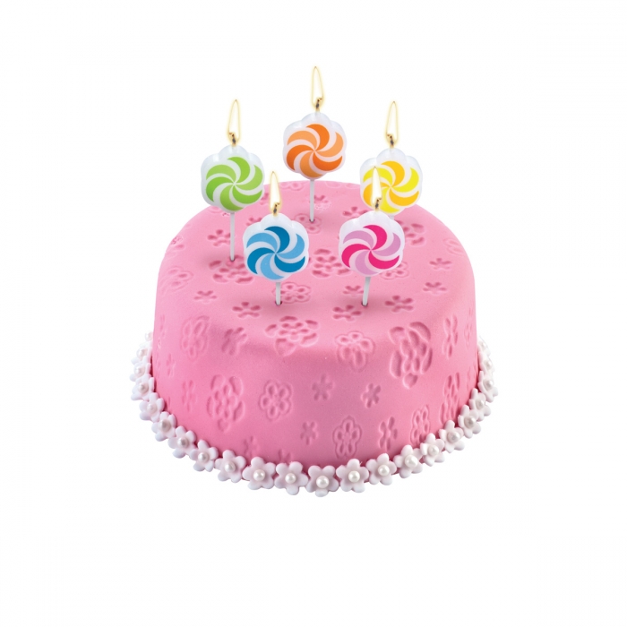 Candeline per torte di compleanno su stecchetto DELÍCIA KIDS, 5 pz