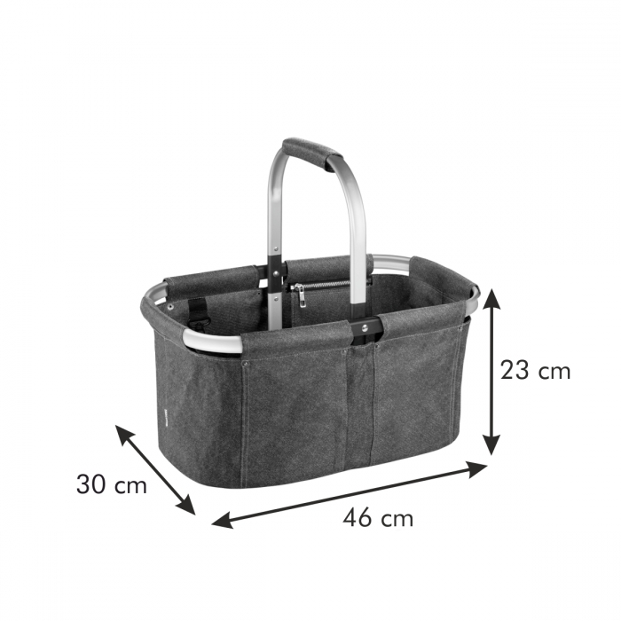 grande estable Projects Maxline Cesta de la compra plegable cesta de transporte con asa 48,5 x 28 x 28 cm con pies para hombrey mujer 