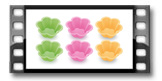 Juego 6 moldes silicona horno flores DELICIA